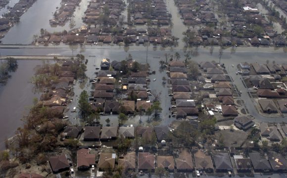 Photo of flooded neighborhood