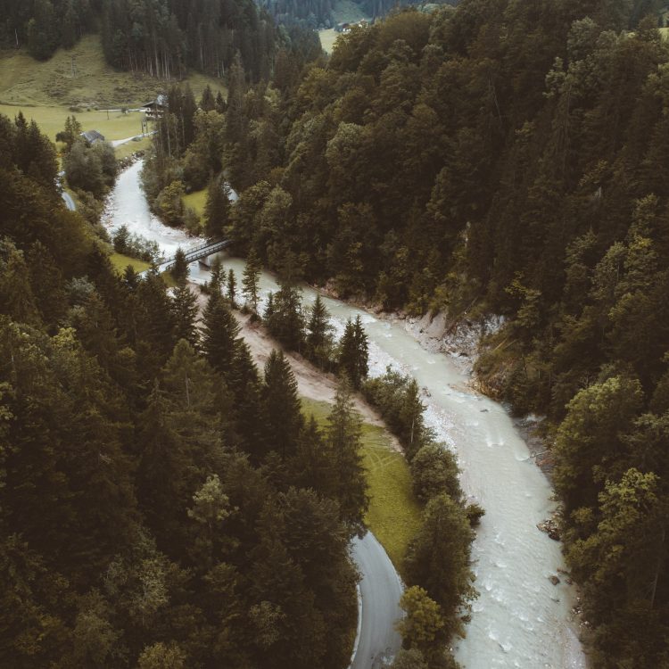 Ariel photo of river