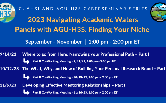 2023 Navigating Academic Waters Series with AGU H3S: Finding your Niche Thumbnail Photo