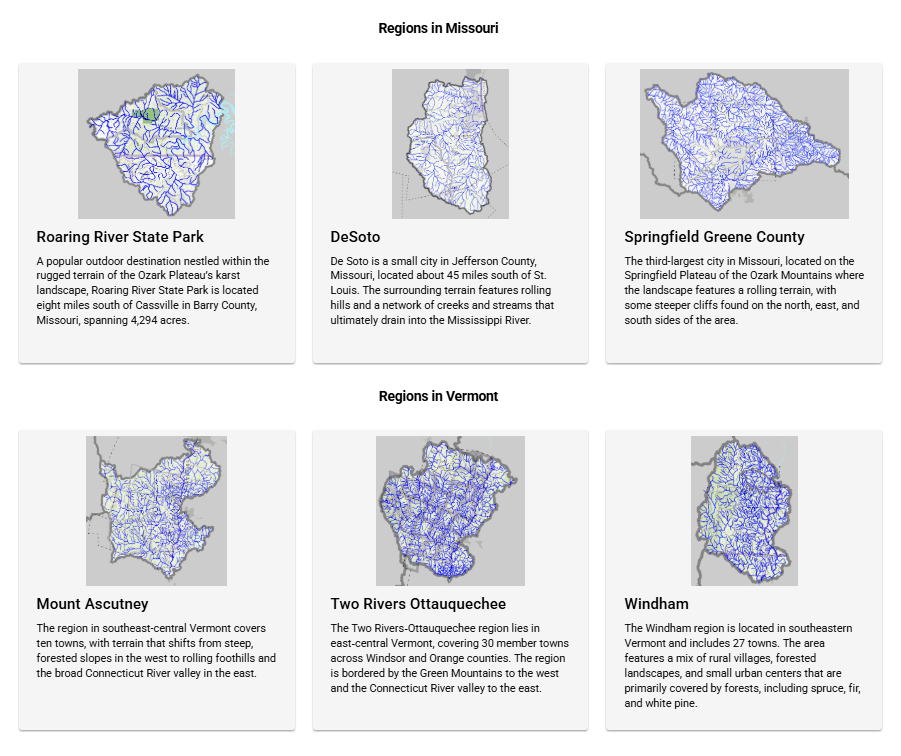 FloodSavvy Regions Screenshot