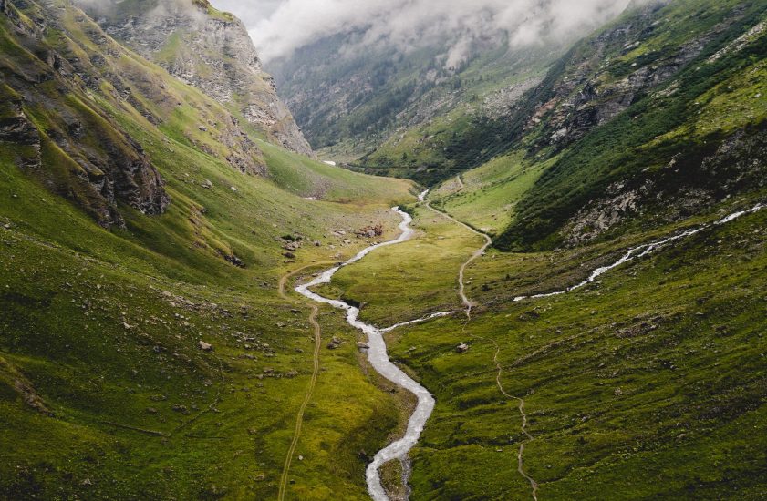 Arial photo of river valley